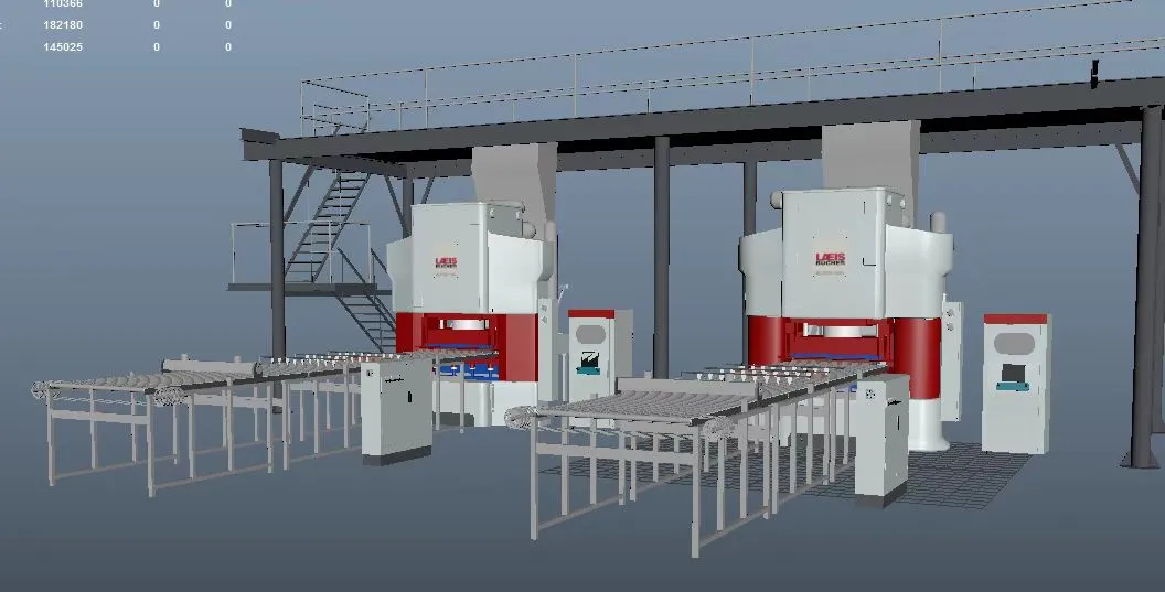 工业产链3D效果图